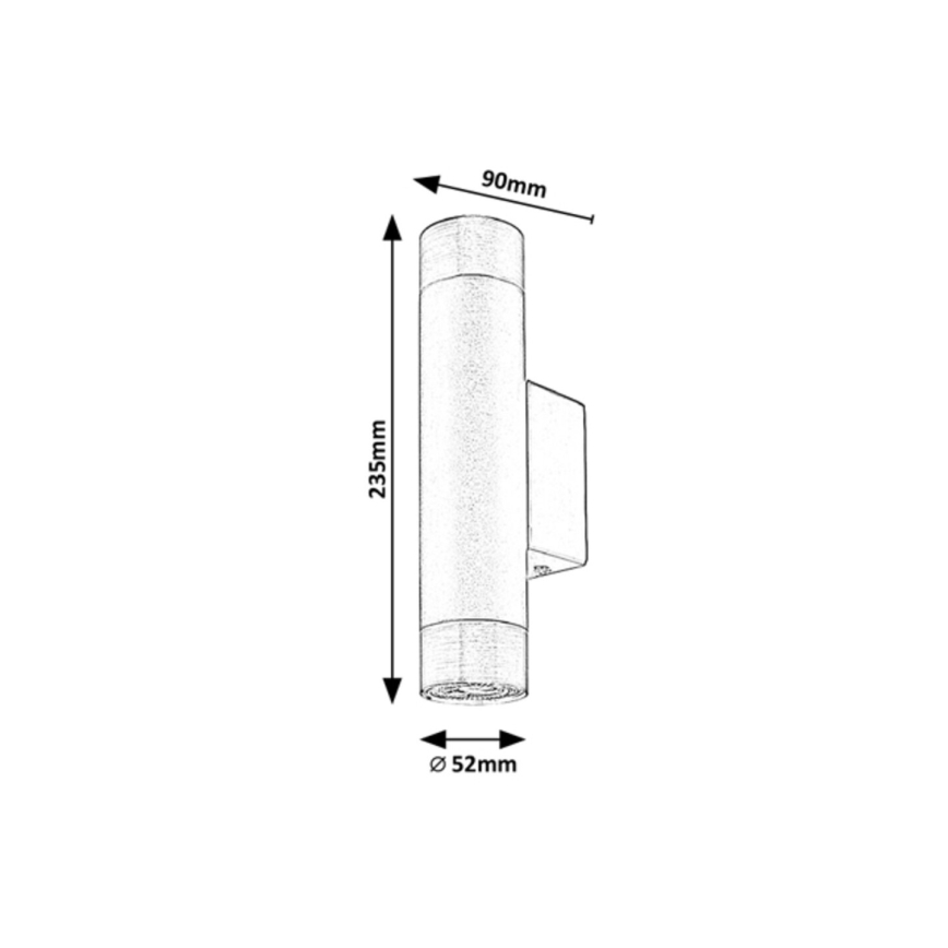 Rabalux - Wandleuchte ZIRCON 2xGU10/5W/230V