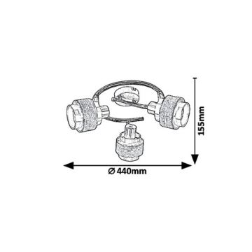 Rabalux 5381 -  Spot BASIL 3xE14/40W/230V