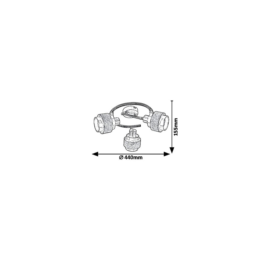 Rabalux 5381 -  Spot BASIL 3xE14/40W/230V