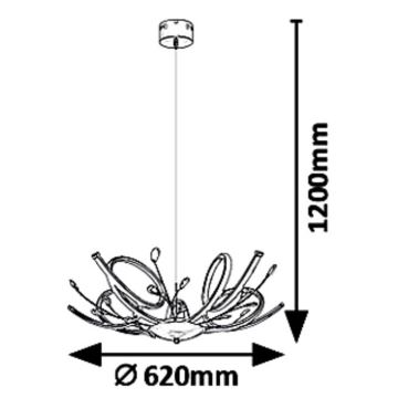 Rabalux 6550 - LED Kronleuchter an einer Litze ROMILLI LED/30W/230V