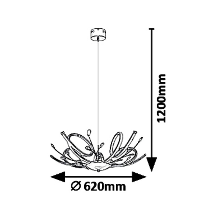 Rabalux 6550 - LED Kronleuchter an einer Litze ROMILLI LED/30W/230V