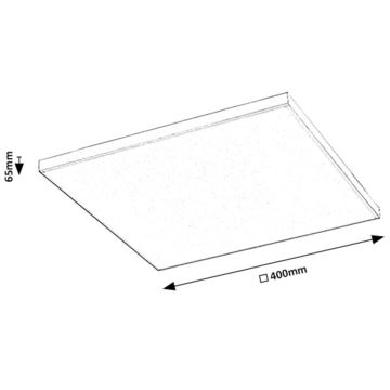 Rabalux - Dimmbare LED-RGB-Deckenleuchte LED/24W/230V 3000-6500K 40x40 cm+ Fernbedienung