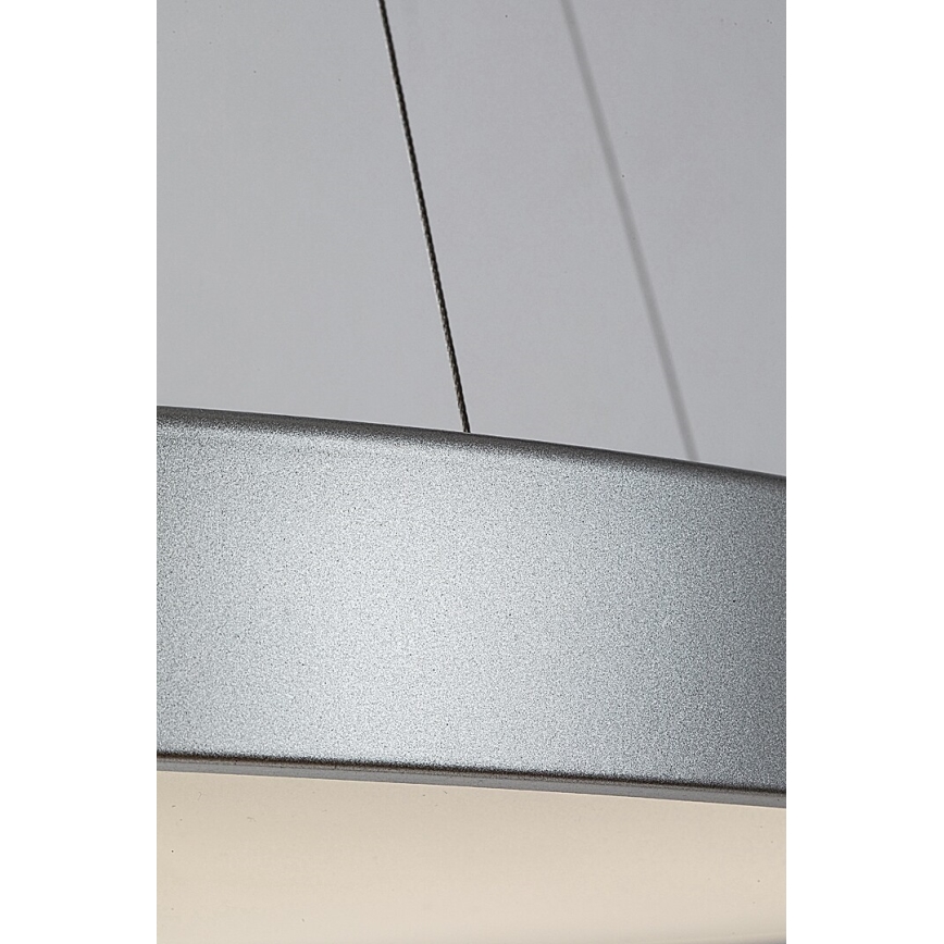 Rabalux - Dimmbare LED-Hängeleuchte an Schnur LED/60W/230V silbern 3000-6000K + Fernbedienung