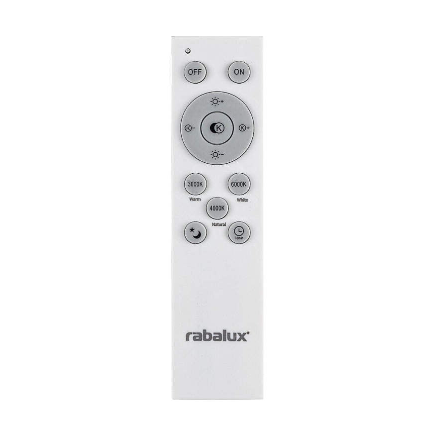 Rabalux - Dimmbare LED-Hängeleuchte an Schnur LED/60W/230V silbern 3000-6000K + Fernbedienung