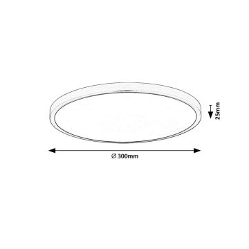 Rabalux - LED-Deckenleuchte LED/24W/230V 4000K d 30 cm weiß