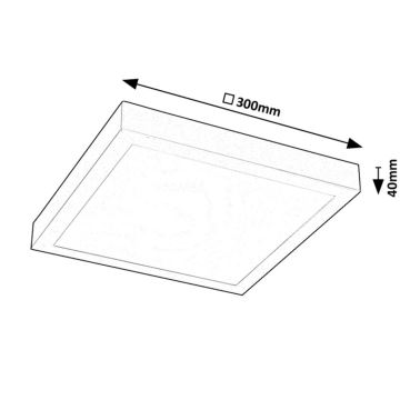 Rabalux - LED-Aufbaupanel LED/18W/230V 4000K 30x30 cm