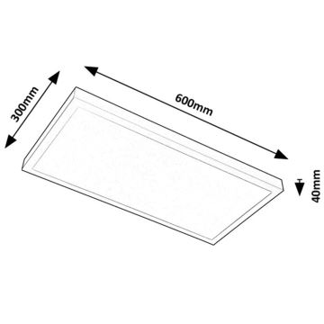 Rabalux - LED-Aufbaupanel LED/24W/230V 4000K 60x30 cm