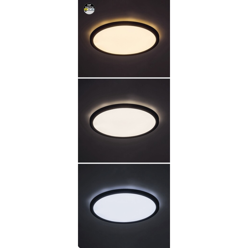 Rabalux - LED-Deckenleuchte LED/36W/230V 3000/4000/6000K d 50 cm schwarz