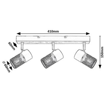 Rabalux - Strahler 3xE14/40W/230V Eiche