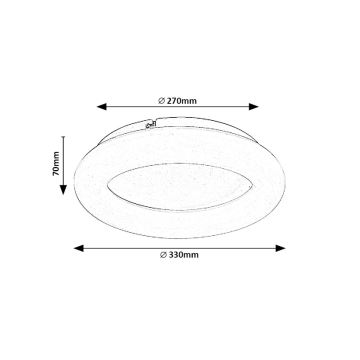 Rabalux - LED-Deckenleuchte LED/24W/230V 4000K d 33 cm weiß