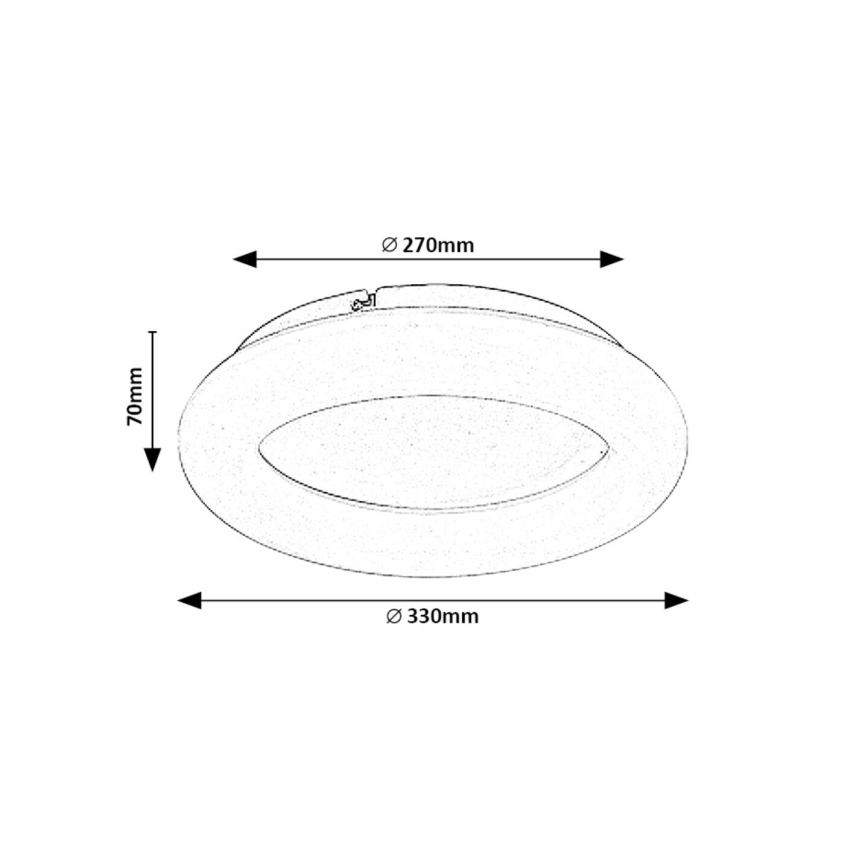 Rabalux - LED-Deckenleuchte LED/24W/230V 4000K d 33 cm weiß