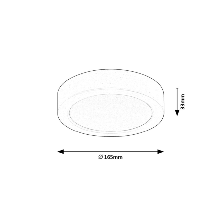 Rabalux - LED-Deckenleuchte LED/15W/230V 4000K d 16 cm schwarz