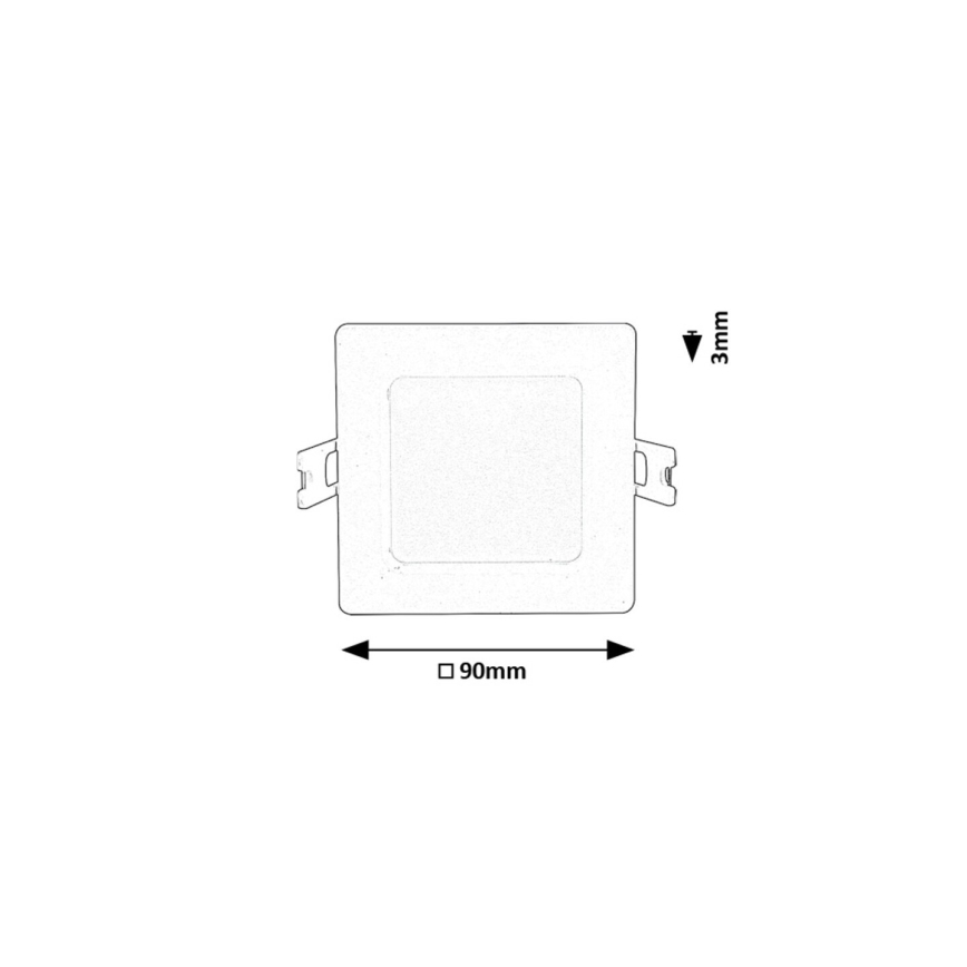 Rabalux - LED-Einbauleuchte LED/3W/230V 3000K 9x9 cm weiß