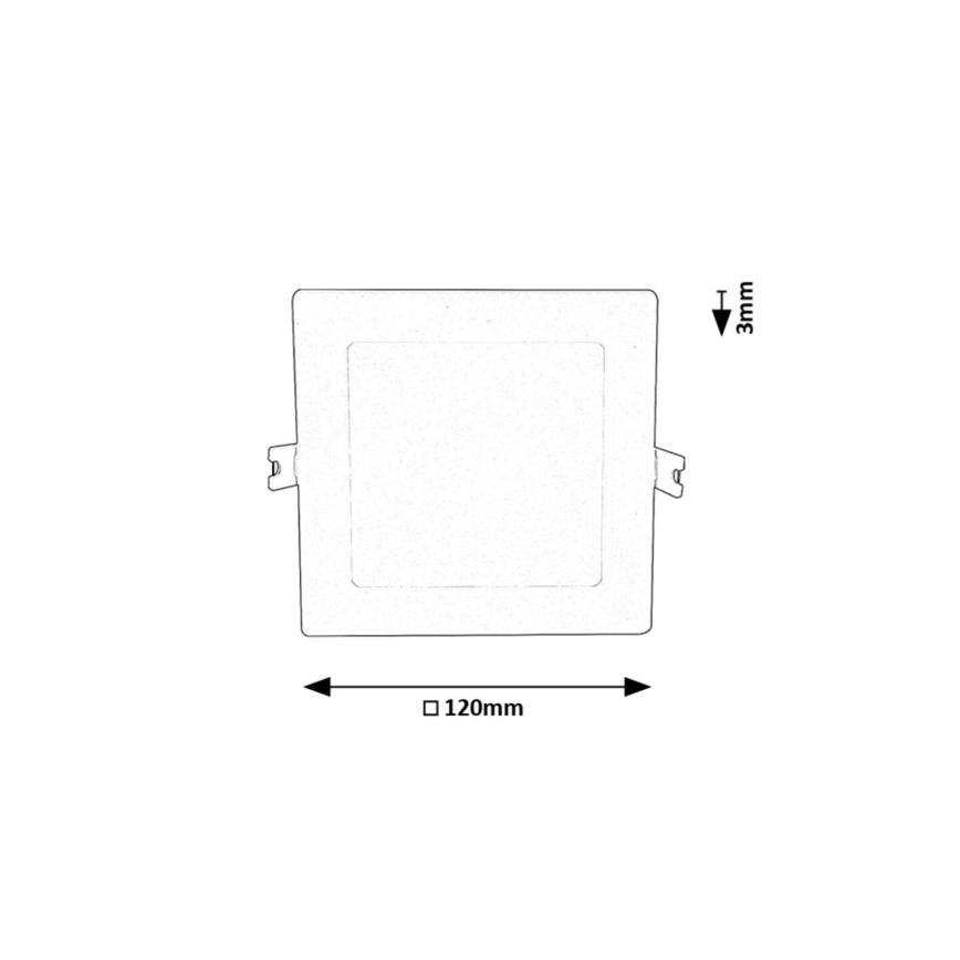 Rabalux - LED-Einbauleuchte LED/6W/230V 3000K 12x12 cm weiß