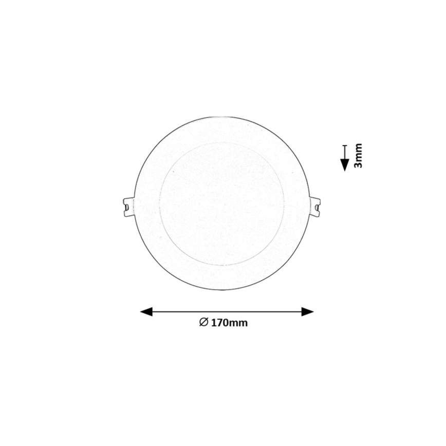 Rabalux - LED-Einbauleuchte LED/12W/230V d 17 cm weiß