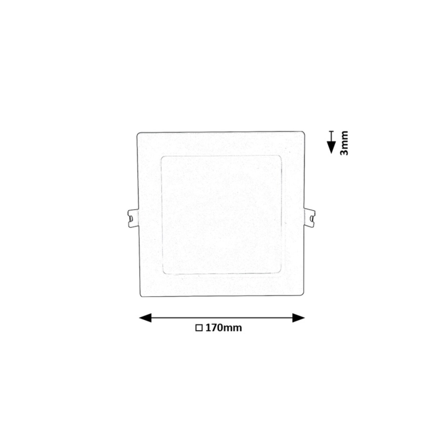 Rabalux - LED-Einbauleuchte LED/12W/230V 17x17 cm weiß