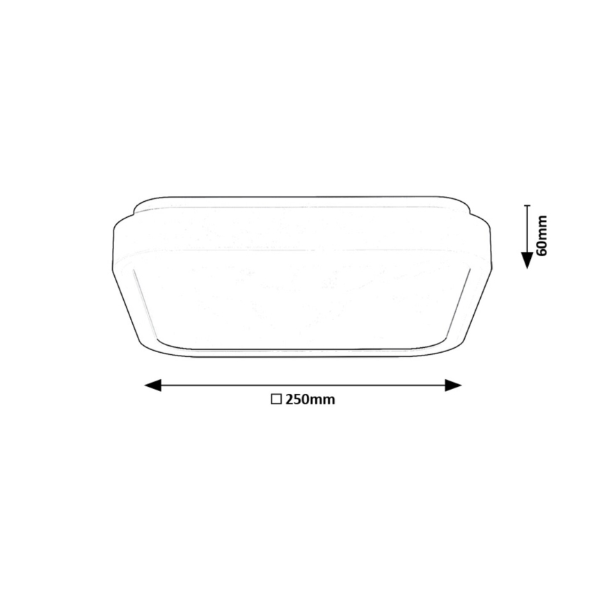 Rabalux - LED-Deckenleuchte für Badezimmer LED/18W/230V IP44 4000K 25x25 cm weiß