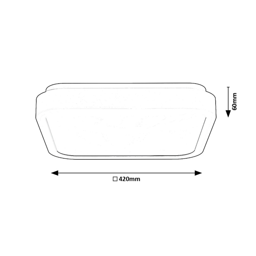 Rabalux - LED-Deckenleuchte für Badezimmer LED/48W/230V IP44 4000K 42x42 cm weiß