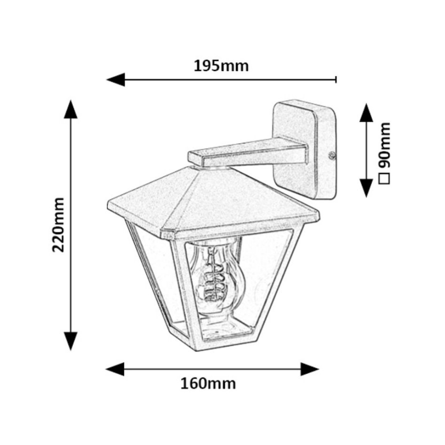 Rabalux - Outdoor-Wandlampe 1xE27/40W/230V IP44