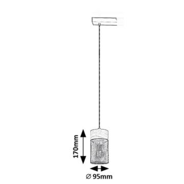 Rabalux - Hängeleuchte an Schnur 1xE27/25W/230V Buche