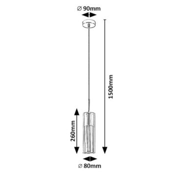 Rabalux - Hängeleuchte an Schnur 1xGU10/50W/230V klar/schwarz