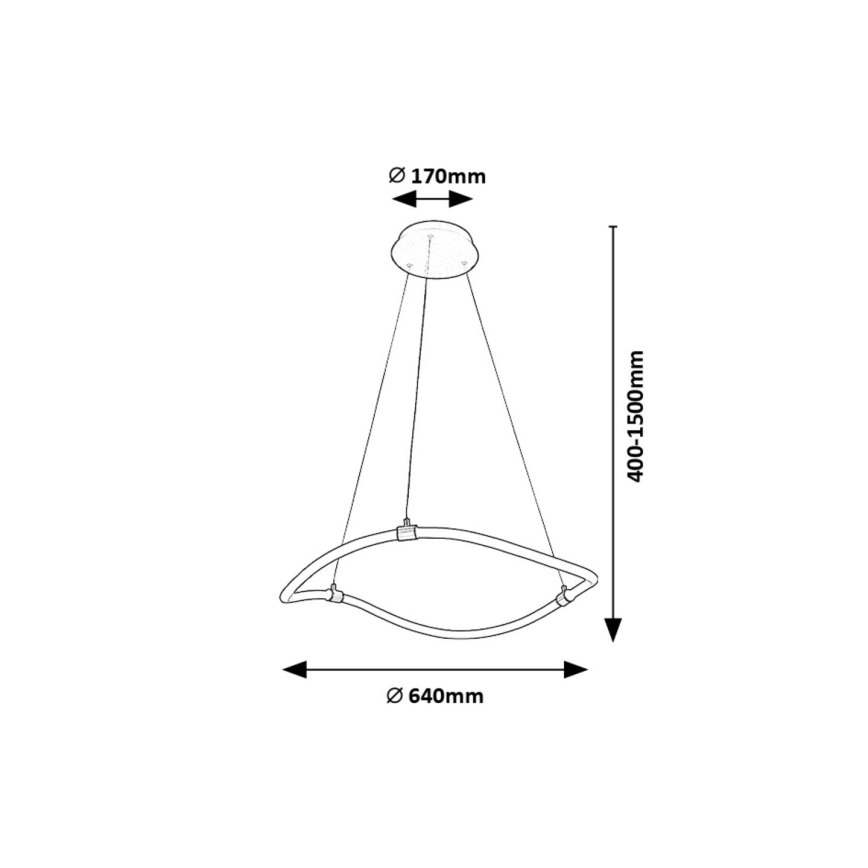 Rabalux - LED-Hängeleuchte an Schnur LED/34W/230V 4000K