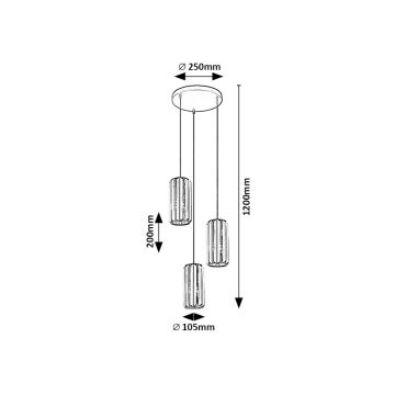 Rabalux - Hängeleuchte an Schnur 3xE27/40W/230V