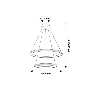 Rabalux - LED-Hängeleuchte an Schnur LED/60W/230V 3000K