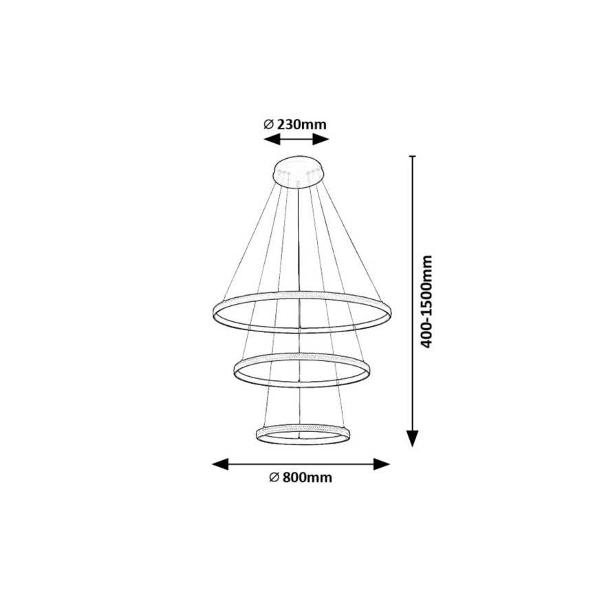 Rabalux - LED-Hängeleuchte an Schnur LED/100W/230V 3000K