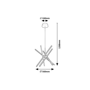 Rabalux - LED-Hängeleuchte an Schnur LED/48W/230V 4000K