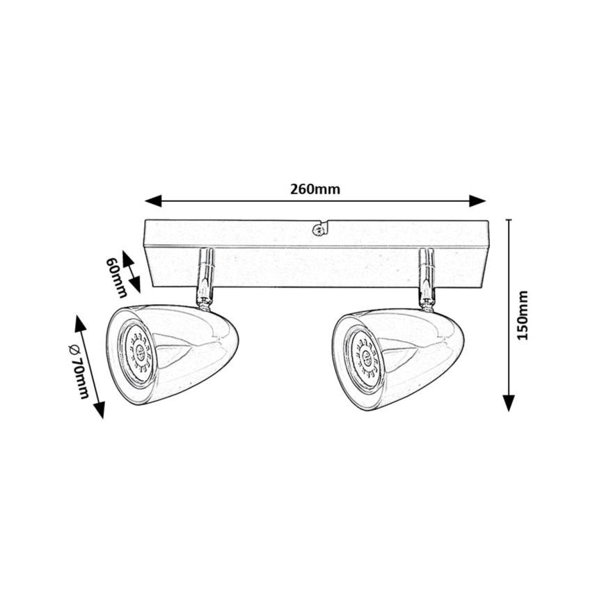 Rabalux - Strahler 2xGU10/5W/230V schwarz