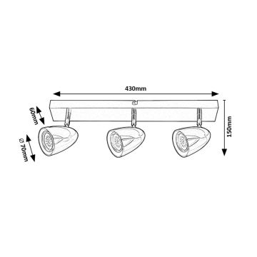 Rabalux - Strahler 3xGU10/5W/230V weiß