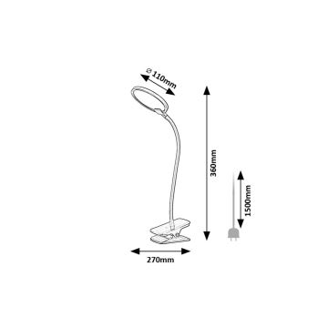 Rabalux - Dimmbare LED-Tischleuchte mit Klemme LED/7W/230V 3000K