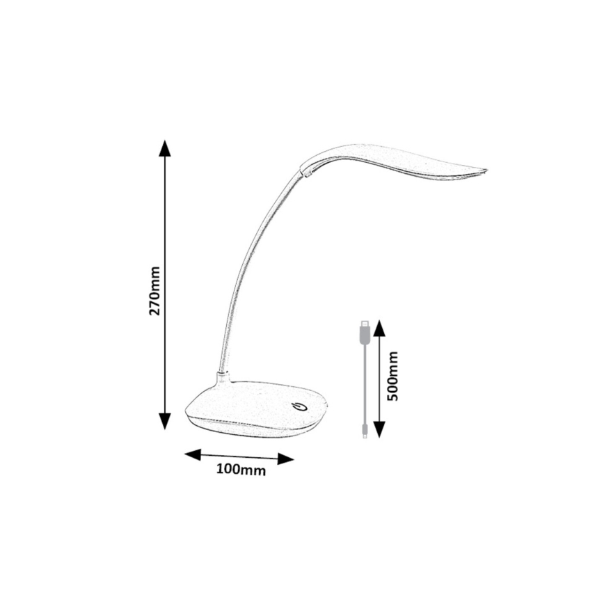 Rabalux - Dimmbare flexible LED-Tischleuchte LED/2W/5V rosa