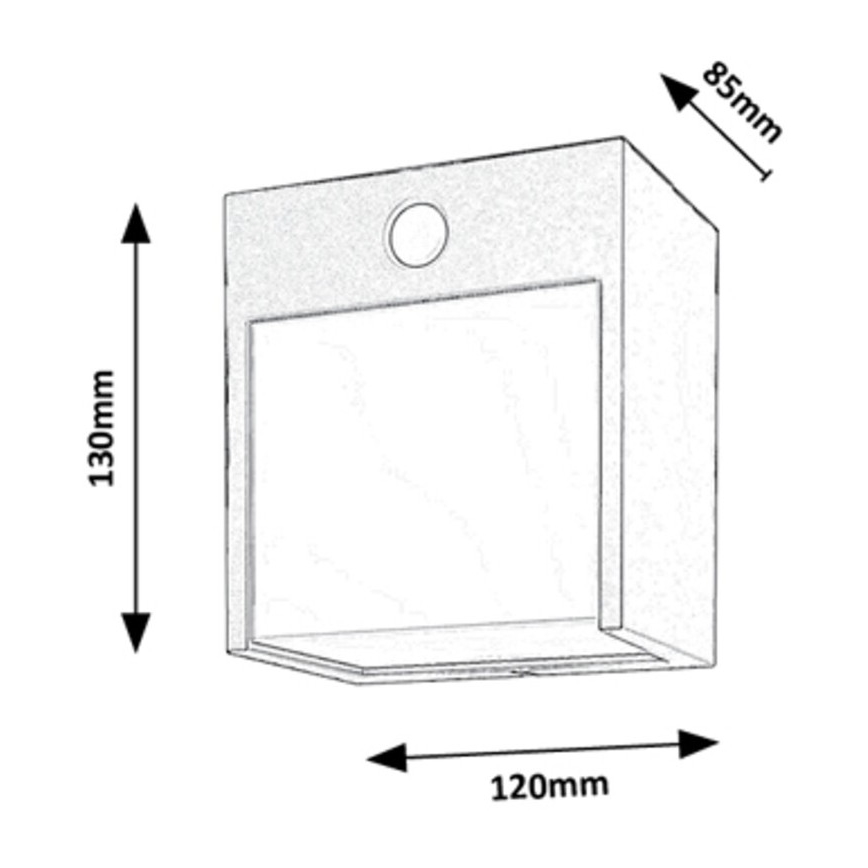Rabalux -LED Außenwandleuchte mit Sensor LED/12W/230V IP44