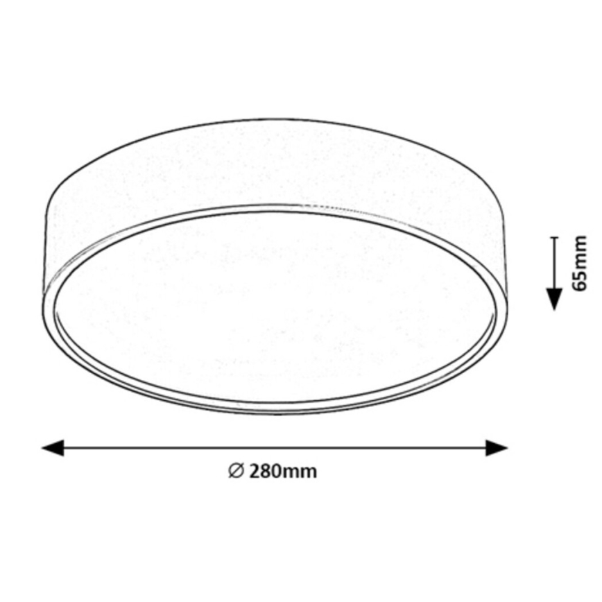 Rabalux - LED-Deckenleuchte LED/18W/230V IP44 4000K silbern d 28 cm