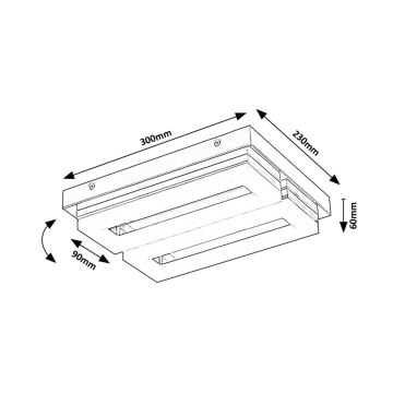 Rabalux - LED-Deckenleuchte für Badezimmer LED/24W/230V 4000K IP44