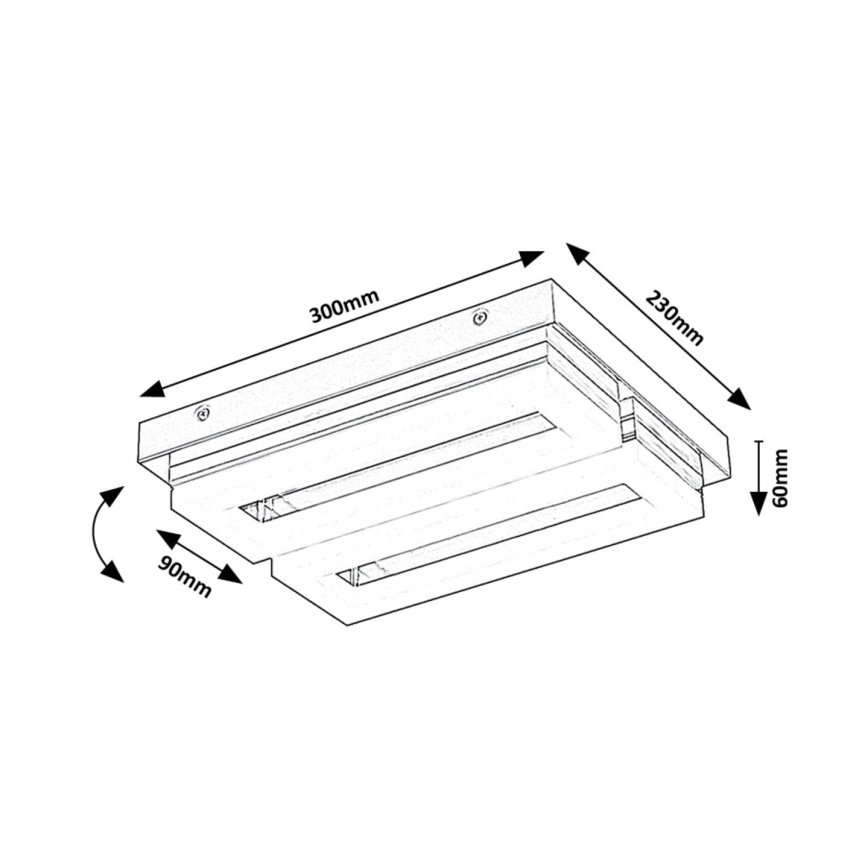 Rabalux - LED-Deckenleuchte für Badezimmer LED/24W/230V 4000K IP44