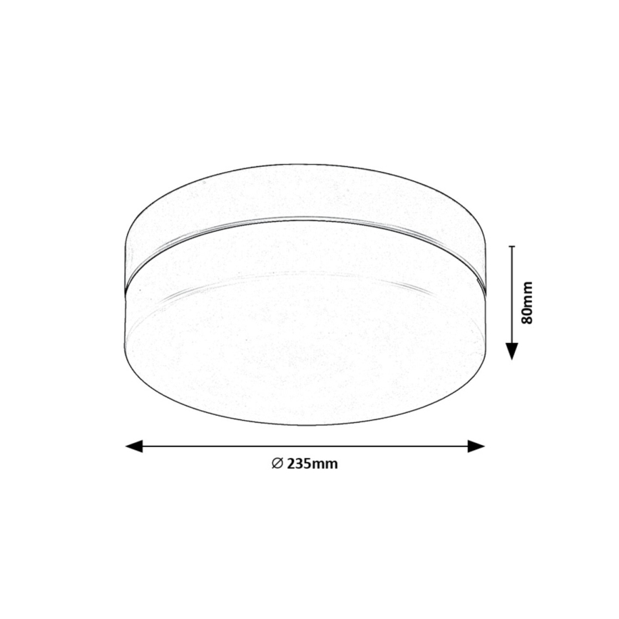 Rabalux - LED-Deckenleuchte für Badezimmer LED/15W/230V IP44 4000K d 23 cm schwarz