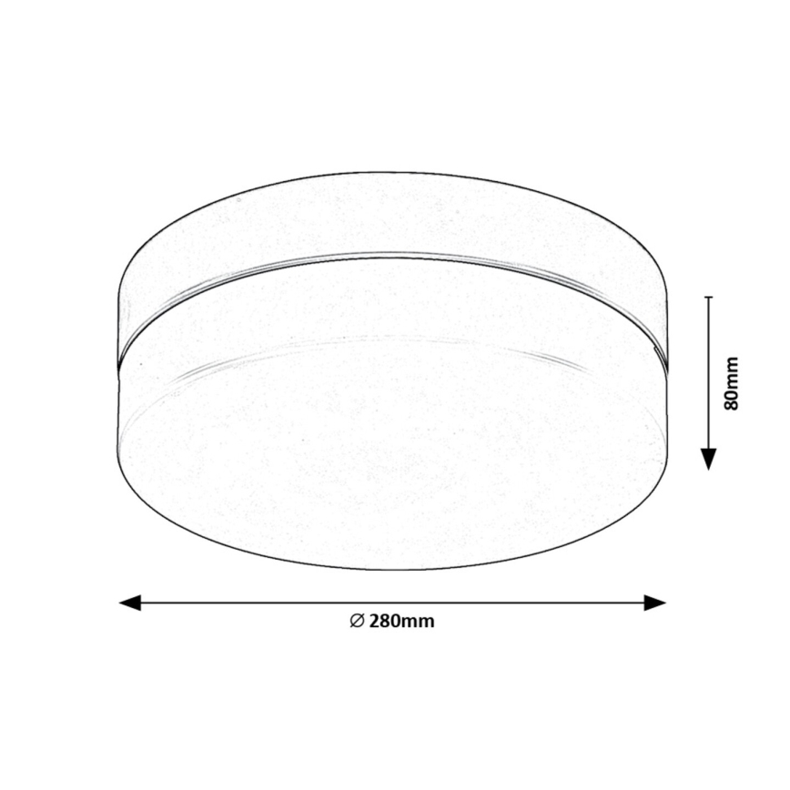 Rabalux - LED-Deckenleuchte für Badezimmer LED/18W/230V IP44 4000K d 28 cm schwarz