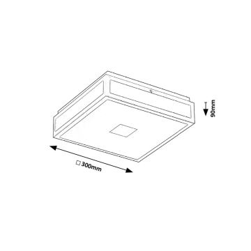 Rabalux - LED-Deckenleuchte für Badezimmer LED/18W/230V IP44 schwarz