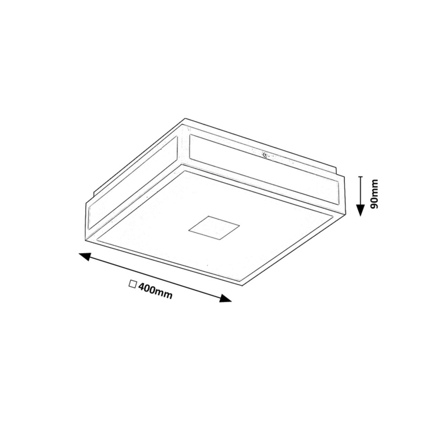 Rabalux - LED-Deckenleuchte für Badezimmer LED/24W/230V IP44 4000K 40x40 cm schwarz