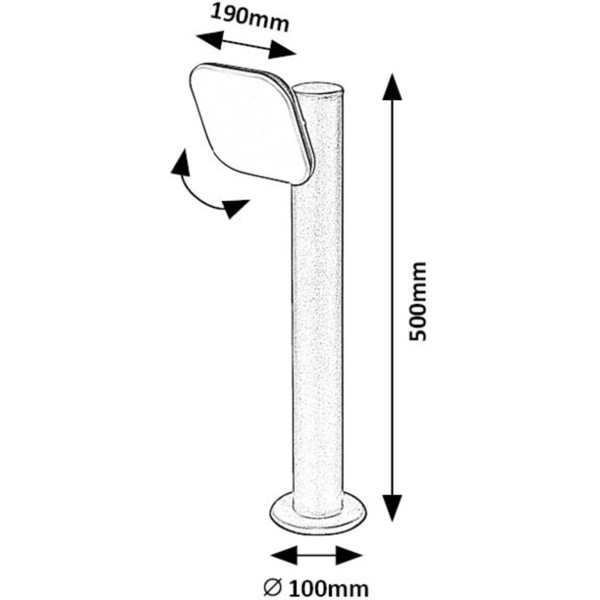 Rabalux - Flexible LED-Außenleuchte LED/12W/230V IP44 50 cm schwarz