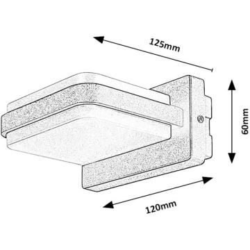 Rabalux - LED-Wandleuchte für Außenbereiche LED/12W/230V IP44 schwarz