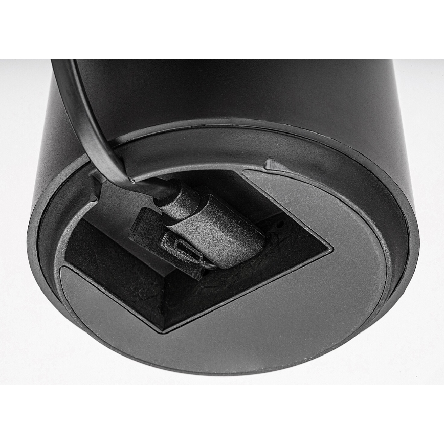 Rabalux - Dimmbare, aufladbare LED-Tischlampe mit Touch-Funktion LED/5W/5V IP44 schwarz
