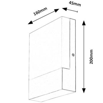 Rabalux - LED-Wandleuchte für Außenbereiche LED/10W/230V IP44 weiß