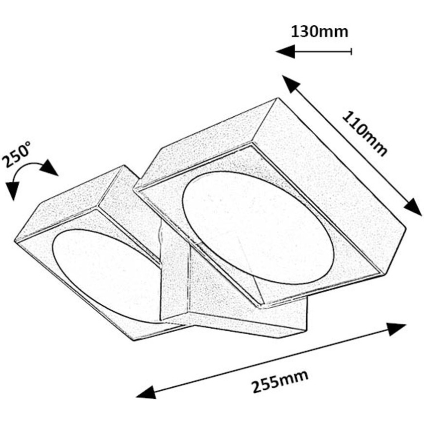 Rabalux - Flexible LED-Wandleuchte für Außenbereiche 2xLED/7W/230V IP54 anthrazit