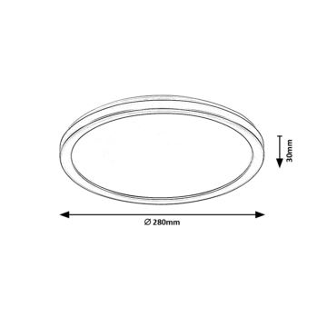 Rabalux - LED Dimmbare Außen-Deckenleuchte LED/15W/230V Wi-Fi Tuya 2700-6500K IP44 + Fernbedienung