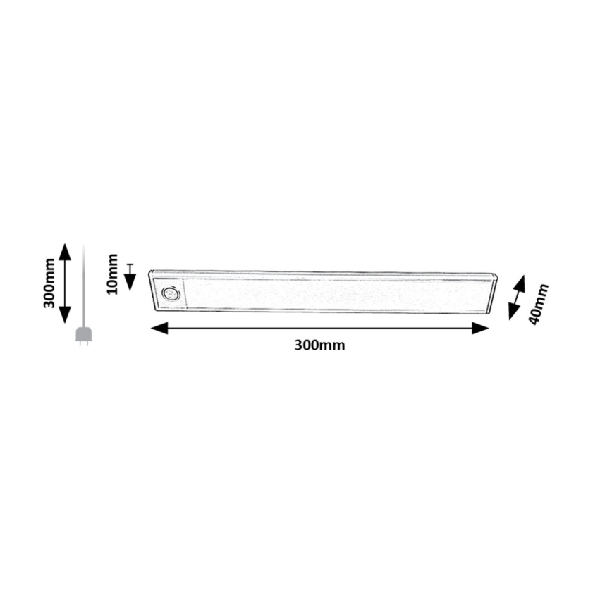 Rabalux - Aufladbare LED-Küchen-Unterbauleuchte mit Sensor LED/2W/3,7V 4000K