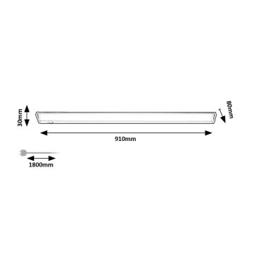 Rabalux - LED-Küchenunterbauleuchte LED/15W/230V 4000K 91 cm mattes Chrom